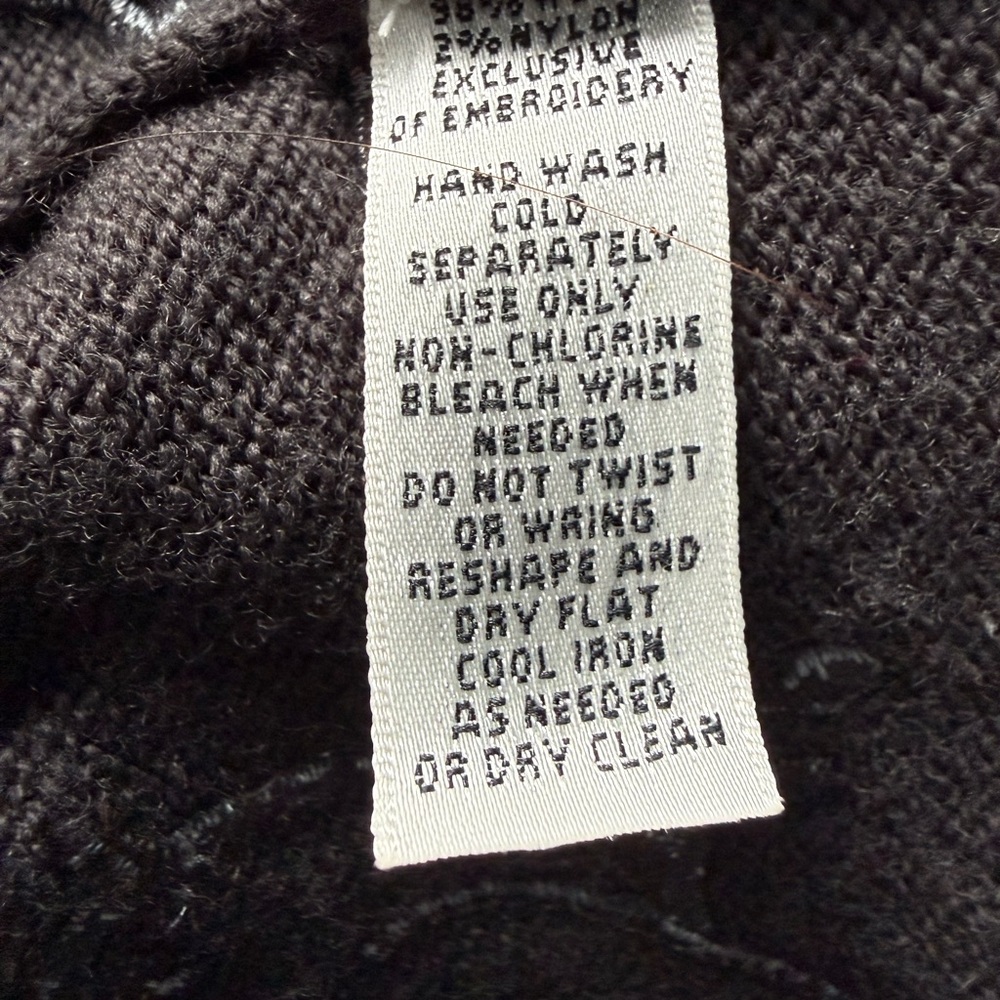 Anthropologie Charcoal and Ivory Bird Cardigan - Picture 6 of 8
